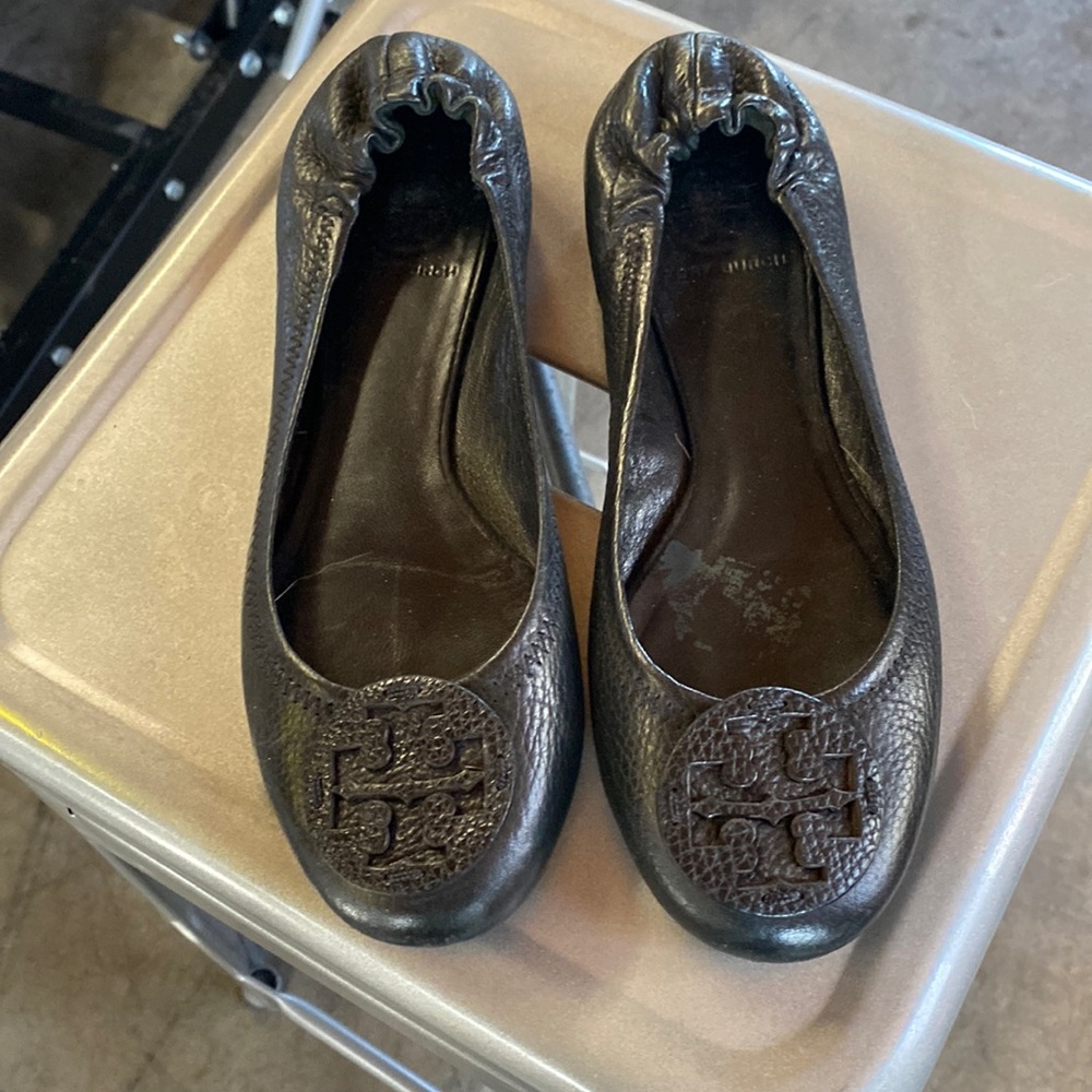 Tory Burch Solid Black Flats - image 1